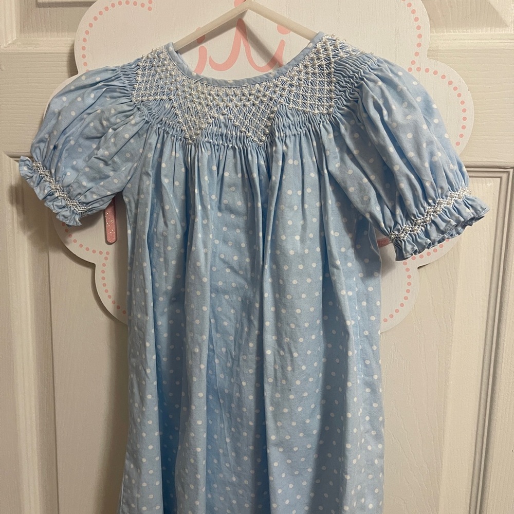 Mom and Me Smocked Dress Pearled